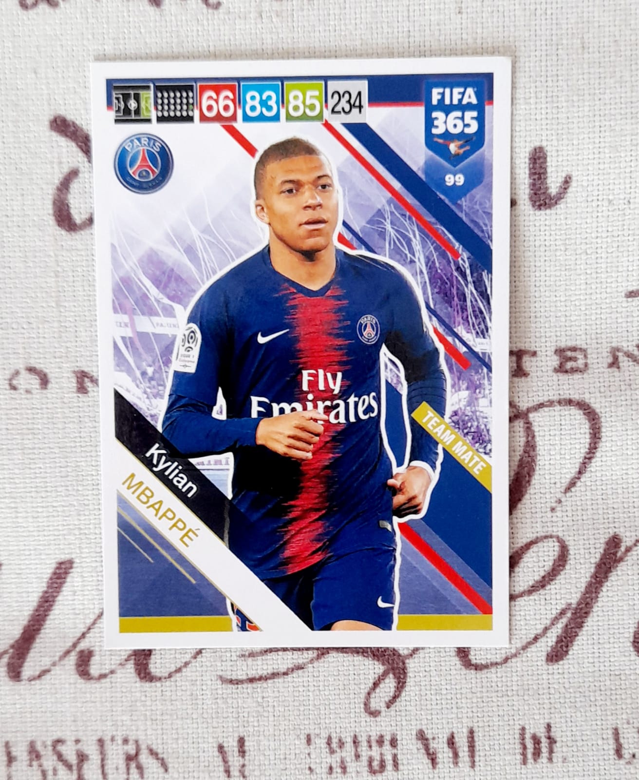 100 Colección Carta Kylian Mbappe Psg Base Fifa 365 2019 Panini