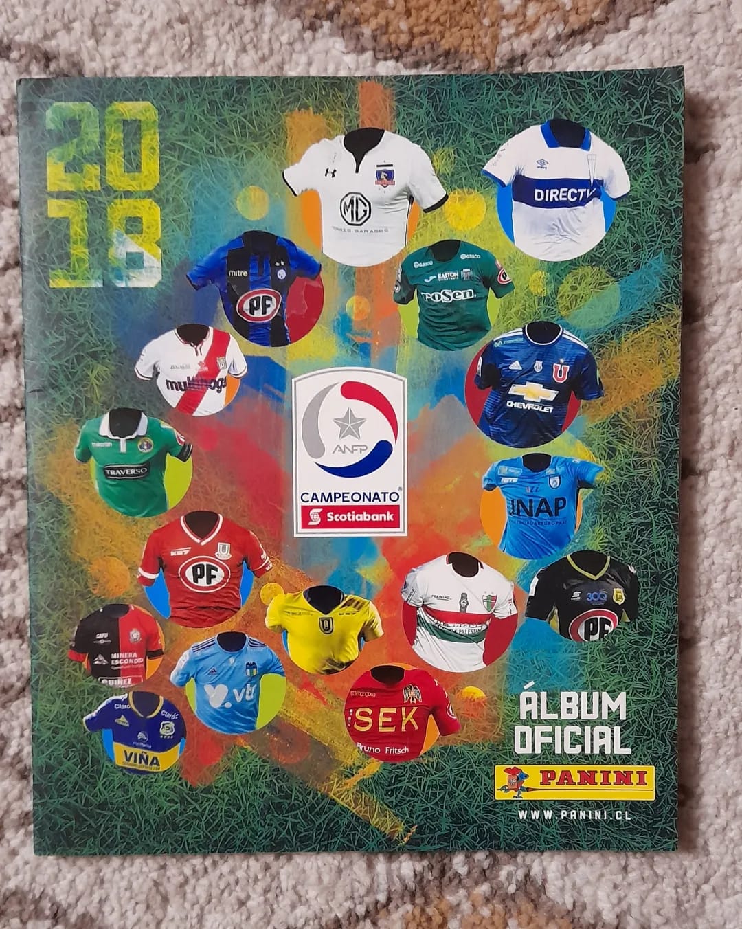 Album completo pegado Futbol Chileno 2018 Panini