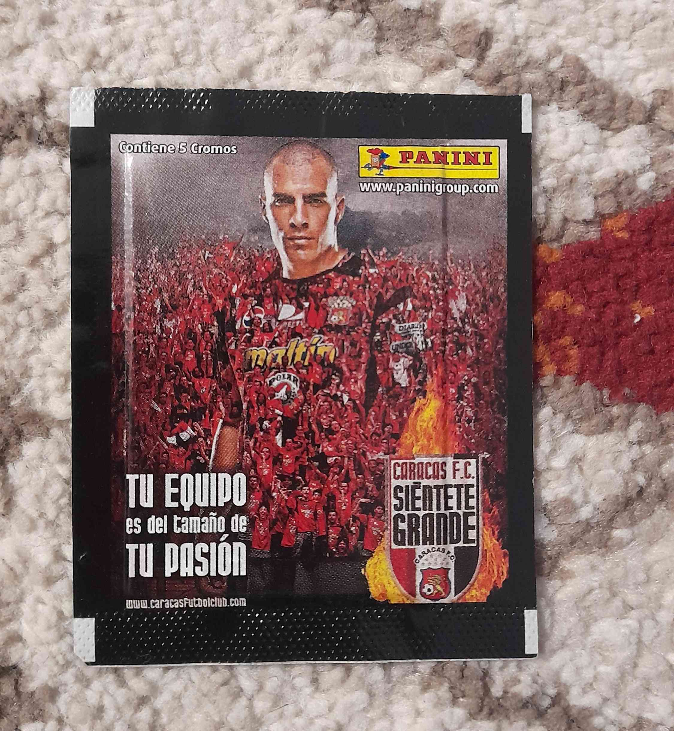 Sobre sellado Futbol Caracas Panini Venezuela