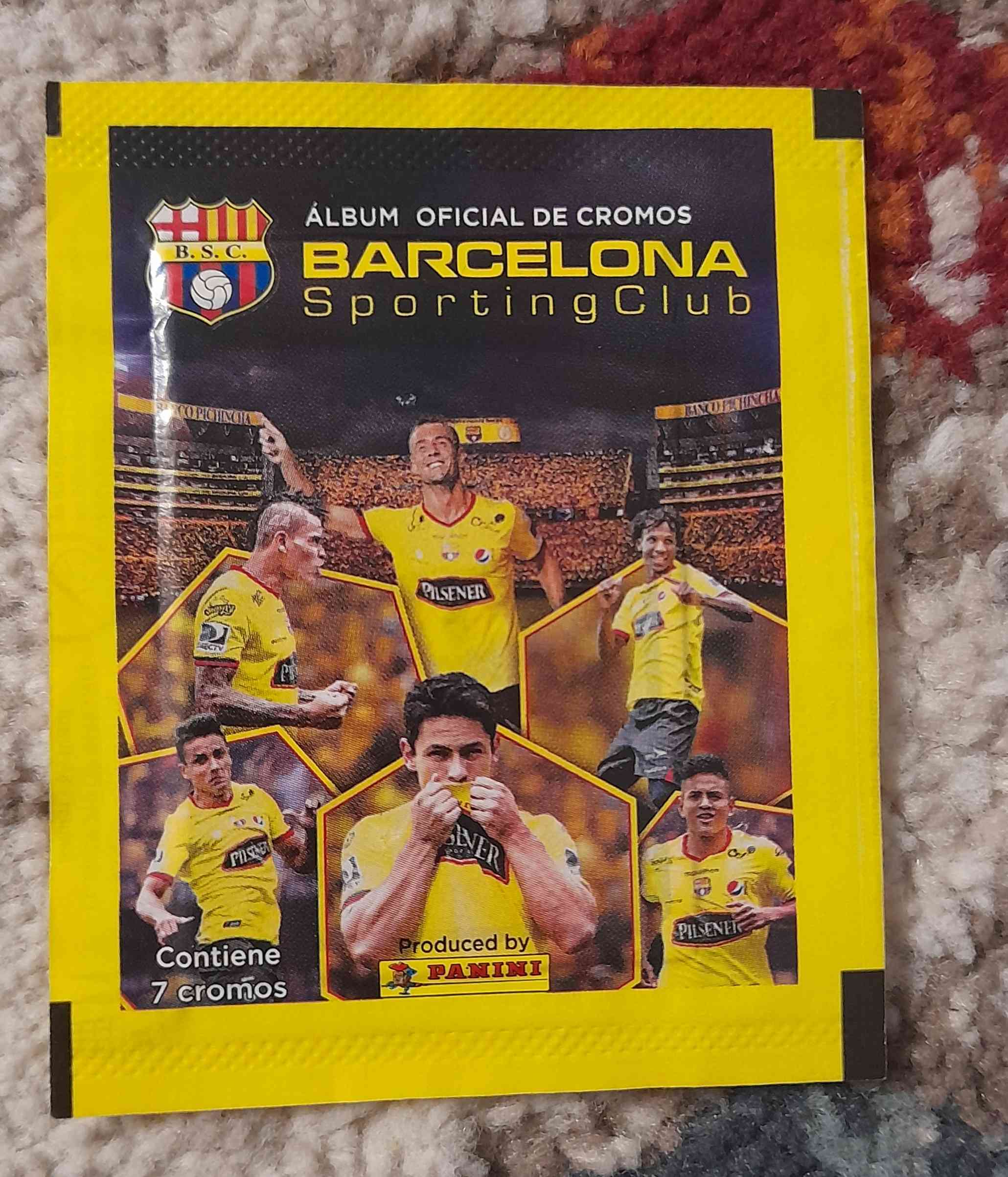 Sobre sellado Futbol Barcelona Ecuador Panini