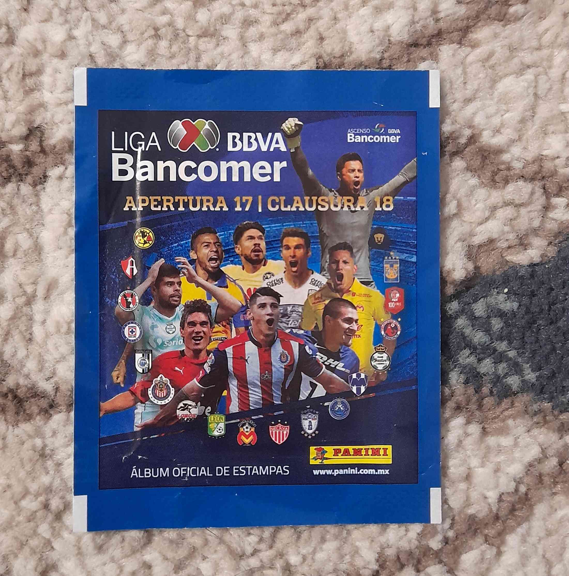 Sobre Sellado Futbol Liga Mexicana A2017- C2018 Panini