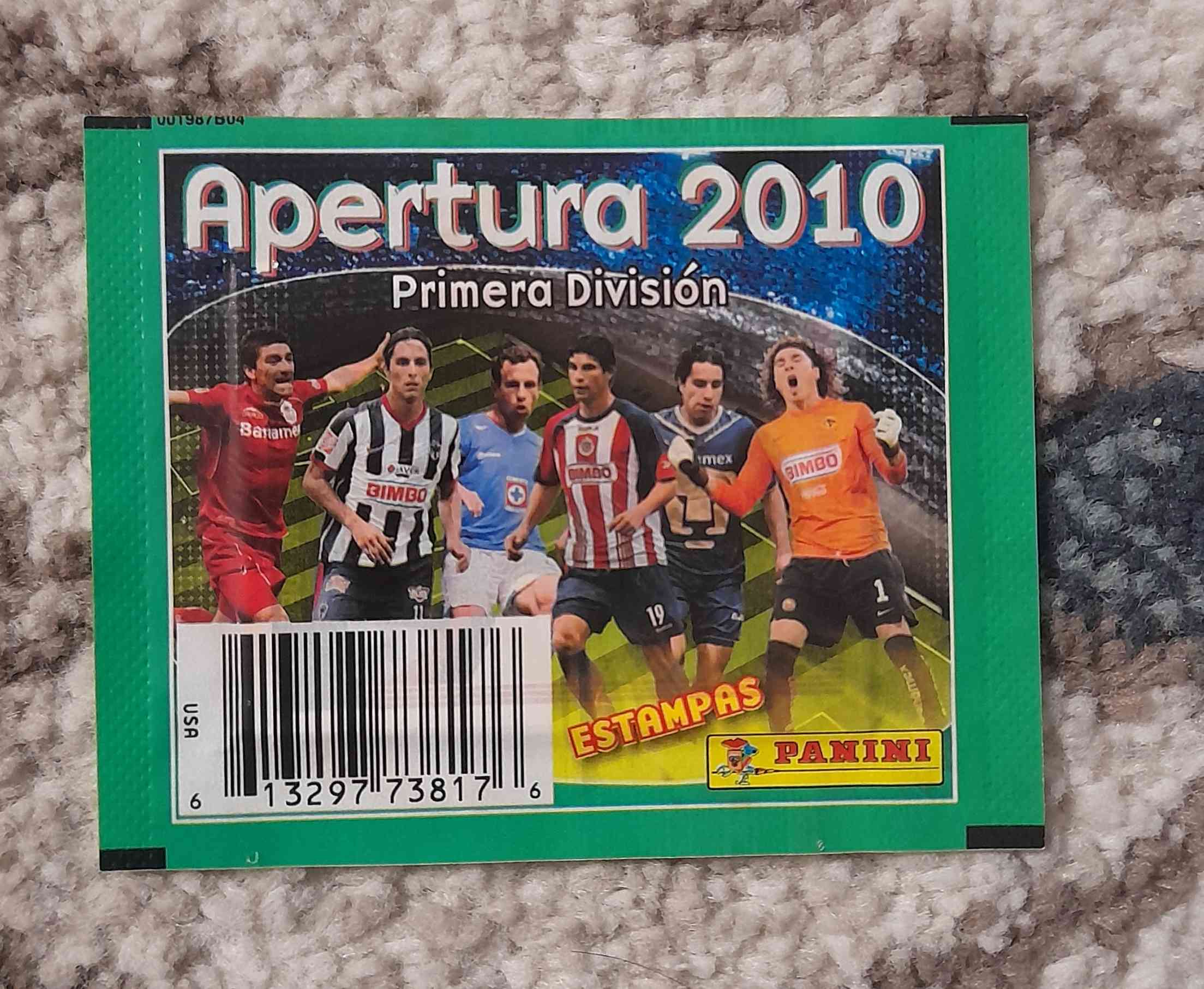 Sobre Sellado Futbol Liga Mexicana A2010 Panini